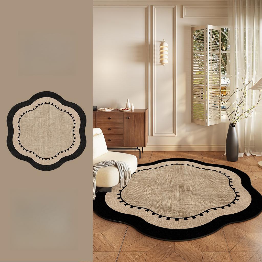 French Style Carpets for Living Room Irregular Shape Bedroom Decor Carpet Fluffy Soft Lounge Floor Mat Thick Plush Cloakroom Rug