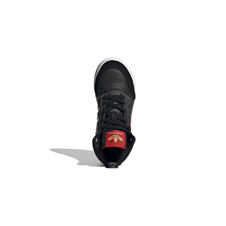 adidas Originals Drop Step Casual Abrasion Resistant High Top Kids' Skateboarding Shoes Black Gray GY2027