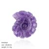 Hand Carved Natural Crystal Conch Shell Snail Figurine Healing Gemstone Amethyst Chakra Energy Display Home Decor
