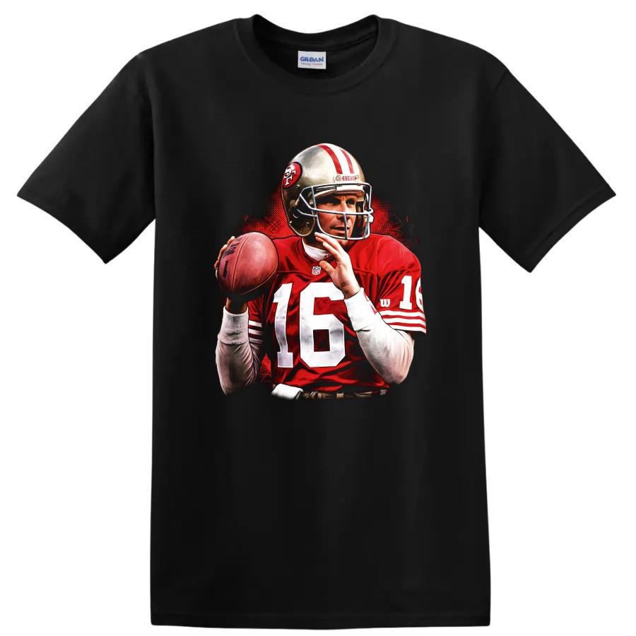 T-shirt Joe Montana San Francisco 49ers Football Quarterback Action Tee