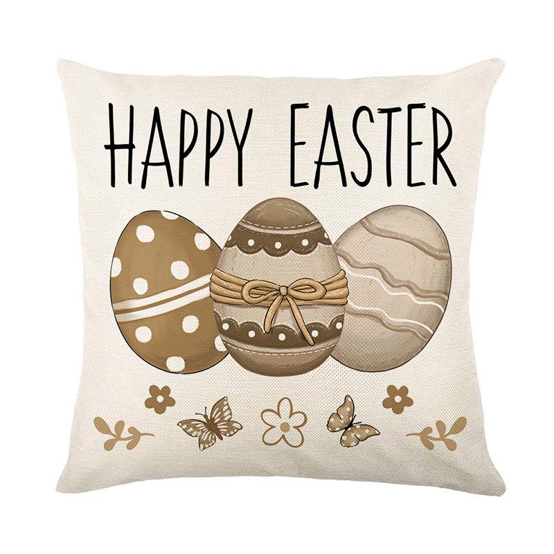 

Пасхальная наволочка Домашнее украшение дивана Наволочка с принтом букв Праздничная атмосфера Наволочка для подушки Спальня 45 * 45Cm