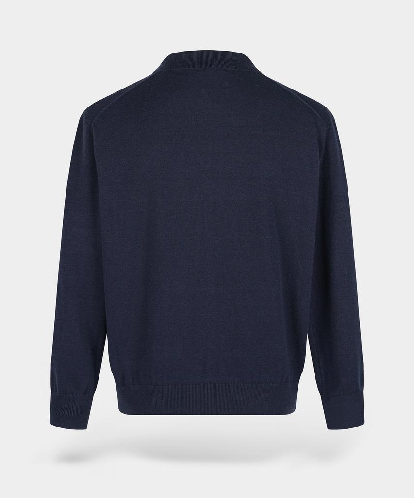 Birbante Soft Washable Collared Cardigan - Dark Navy