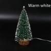 LED Light Mini Artificial Christmas Trees Decorations Festival Tabletop Miniature Snow Frost Xmas Tree Decor 4Sizes