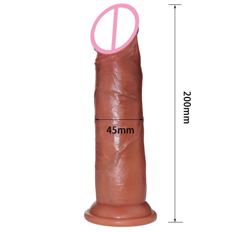 7.8Inch Dildo Realistic Sliding Foreskin Penis With Suction Cup Dildio For Women Big Soft Dildos Sex Toys For Adults 18 Shop