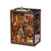 NEW DIY Book Nook Wooden Miniature Model Kits Christmas Shop Bookend 3D Puzzle With Light Bookshelf for Friends Birthday Gifts