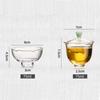 Small Capacity 75ml Sancai Glass Gaiwan Chinese Teaset Tea Bowl Tea Tureen Heat-resistant Kung Fu Tea Cup with Lid Teaware