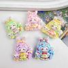Cute Cartoon Bunny Ears & Cat Resin Accessories: Handmade DIY Ornaments for Hair, Keychains, and Pendants
