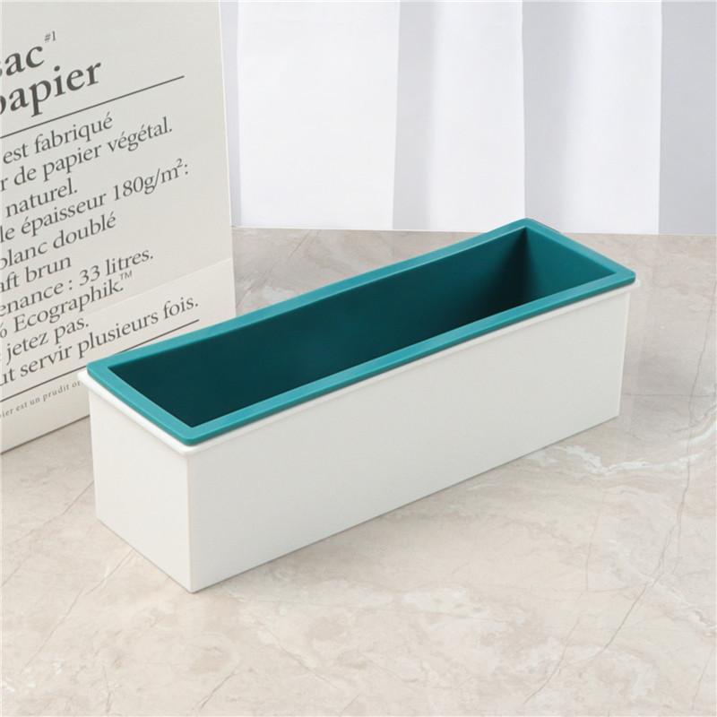 Plastic box + Silicone inner support Soap Mold 1200ml Mousse Cake Soap Mould DIY Multicolor Silicoen Loaf Cake Toast Mold