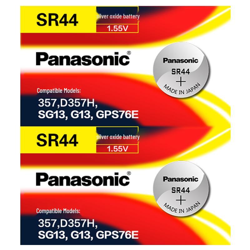 

Батарейка-таблетка Panasonic LR44 оксид серебра 1,55 В (SR44, A76, AG13, L1154, 357a) для часов и электроники