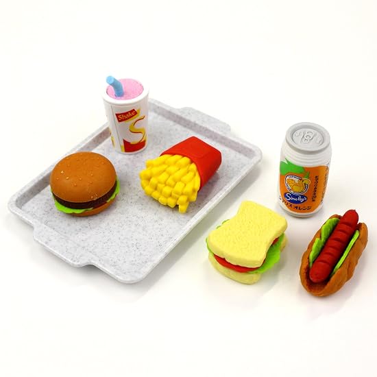 Sugata Iwako Eraser Burger Shop 10-Piece Blister Pack SCER961099