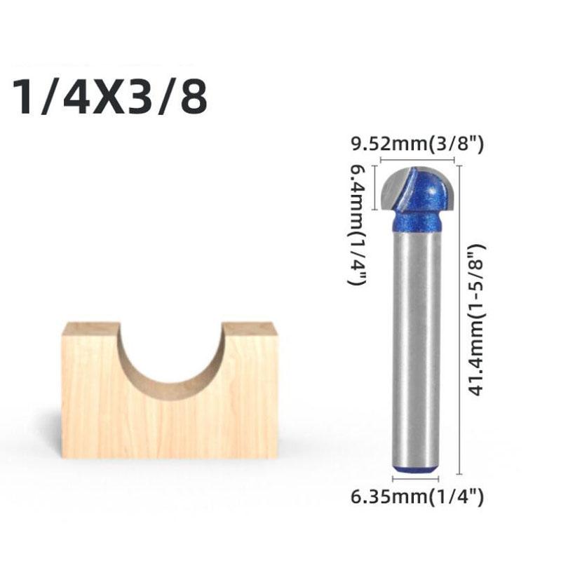 1/4inch 6mm Shank Professional level Ball Nose Router Bits Set End Mill Round Cove Box Solid Carbide CNC Radius Core Milling Bit