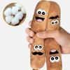 New Big Sausage Dog Toy,Sounding Toy.4 Segments of Simulated Plush Sausage,Interactive Fun for Grinding Teeth and Cleaning Teeth