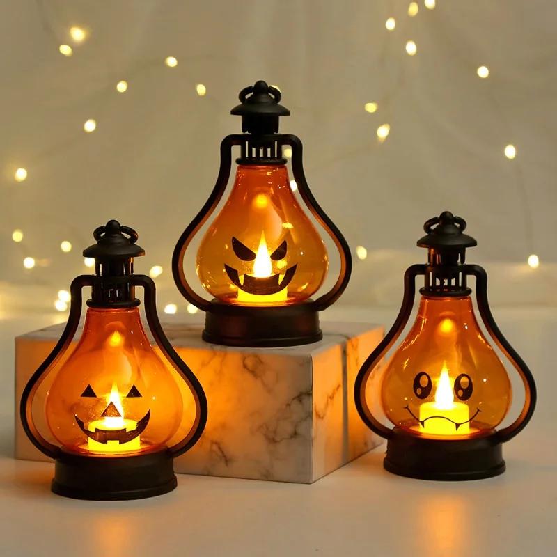 Horor Halloween LED Wind Light Přenosná dýně Ghost LED lampa Bar Desktop Ornament Halloween Dekor Rekvizity