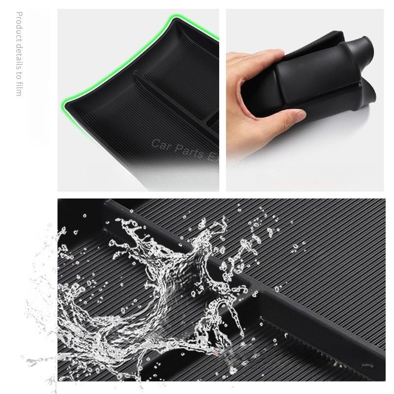 For NIO ES7 -2024 Silicone Center Console Lower Storage Box Car Under Dash Storage Central Interior Organizer Accessories