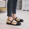 Autumn New Camellia Mary Jane Shoes with Jk Single Shoes Round Head Small Leather Shoes Women