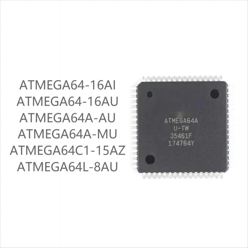 

100PCS brand new ATMEGA64/A/L series16AI 16AU AU MU 8AU ATMEGA64C1-15AZ ATMEGA64-16AI(25pcs)