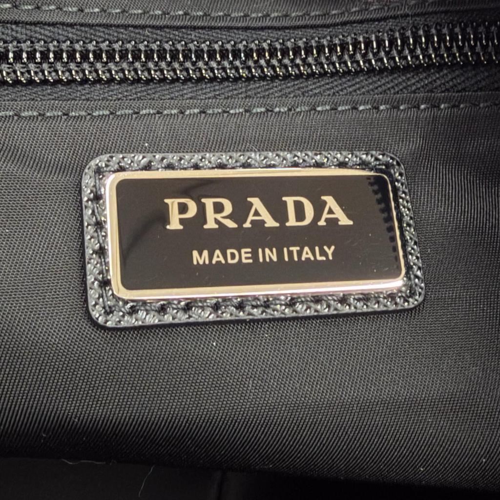 Excellent PRADA Shoulder Bag Black Nylon Mens 2VH191 Used