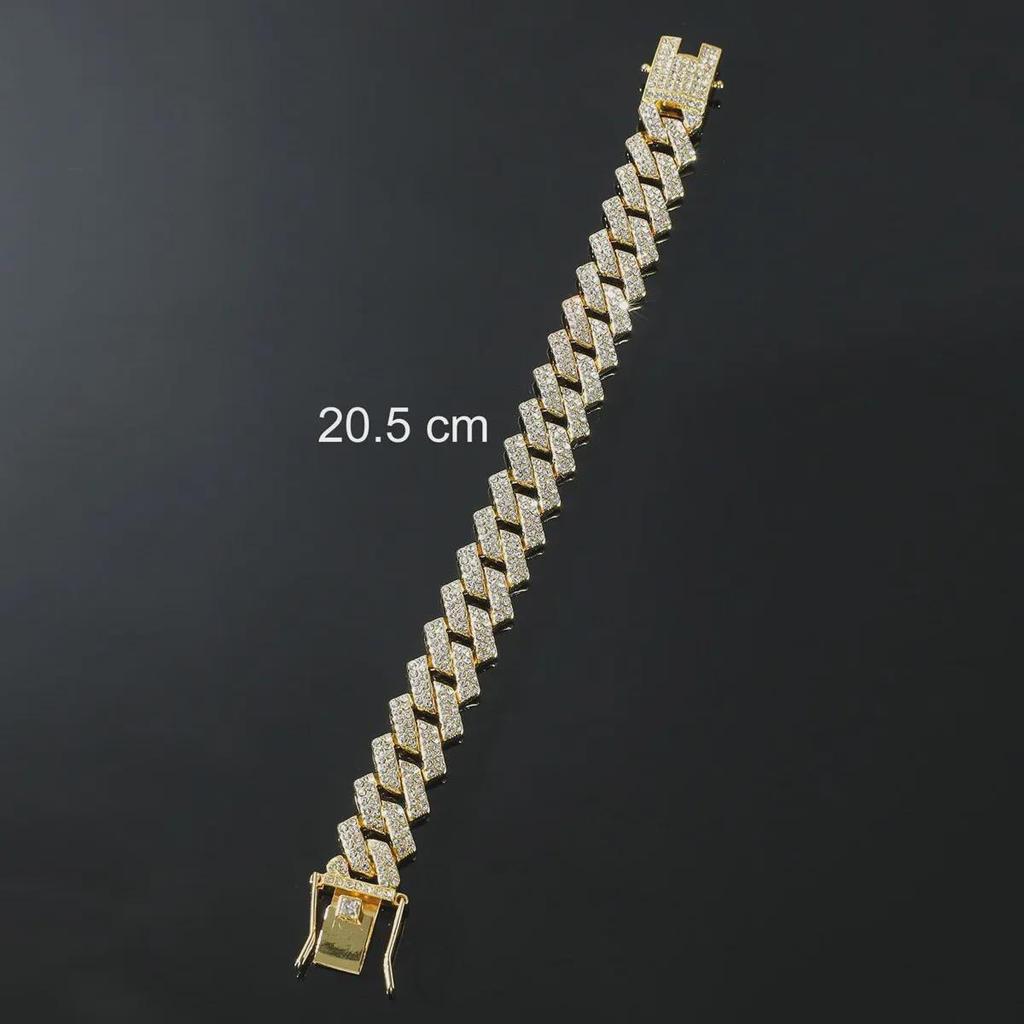 Europäisches und amerikanisches Hip-Hop-Armband mit Volldiamanten für Herren