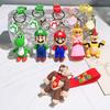 Süper Mario Anahtarlık Mario Bros Luigi Toad Yoshi Bowser Aksiyon Figürü Model Aksesuarlar PVC Çizgi Film Çanta Bebek Kolye Ucu Oyuncaklar Hediye