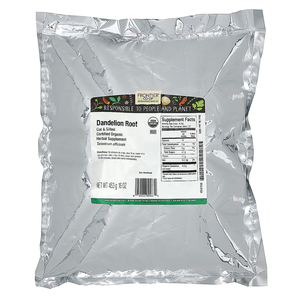 Frontier Natural Products Cut & Sifted Dandelion Root 453g (16oz)
