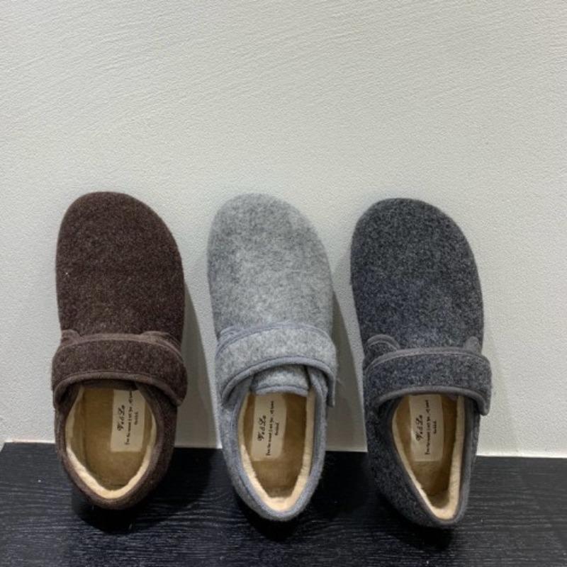 Women's Flat Shoes Autumn New Round Head Shallow Mouth Suede Soft Sole Anti-slip Wear-resistant Cotton Shoes