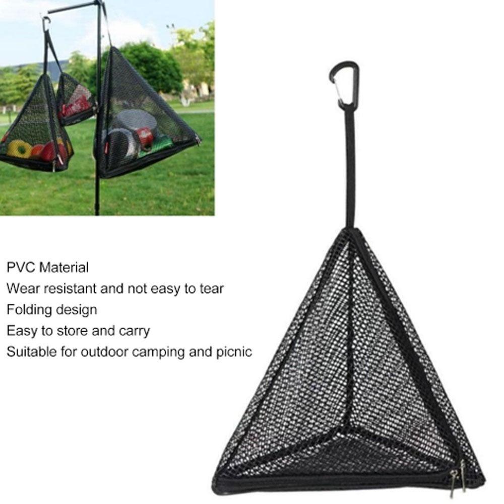 

Black Outdoor Hanging Storage Net PVC Mesh Organizer Durable Hanging Basket Net Outdoor Picnic S