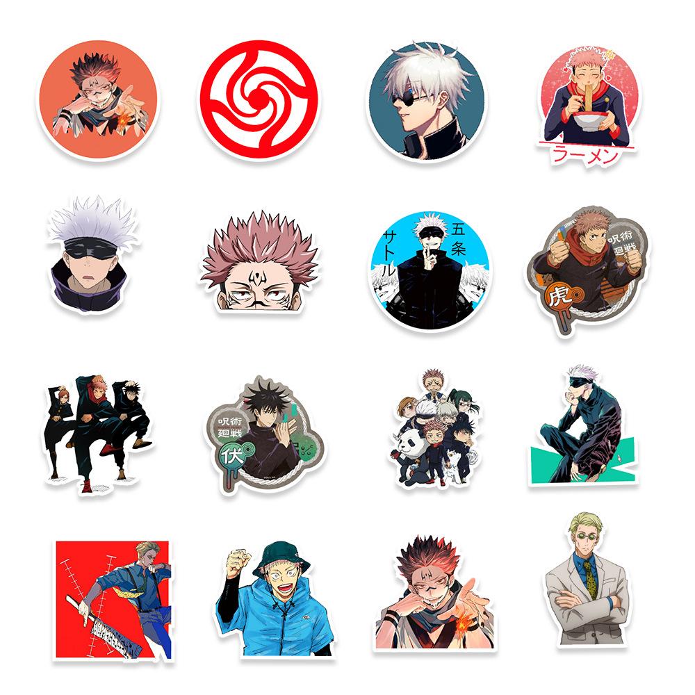 50 Japanese Manga Magic Back Battle Stickers Suitcase Mobile Phone Notebook Water Cup Decoration Stickers