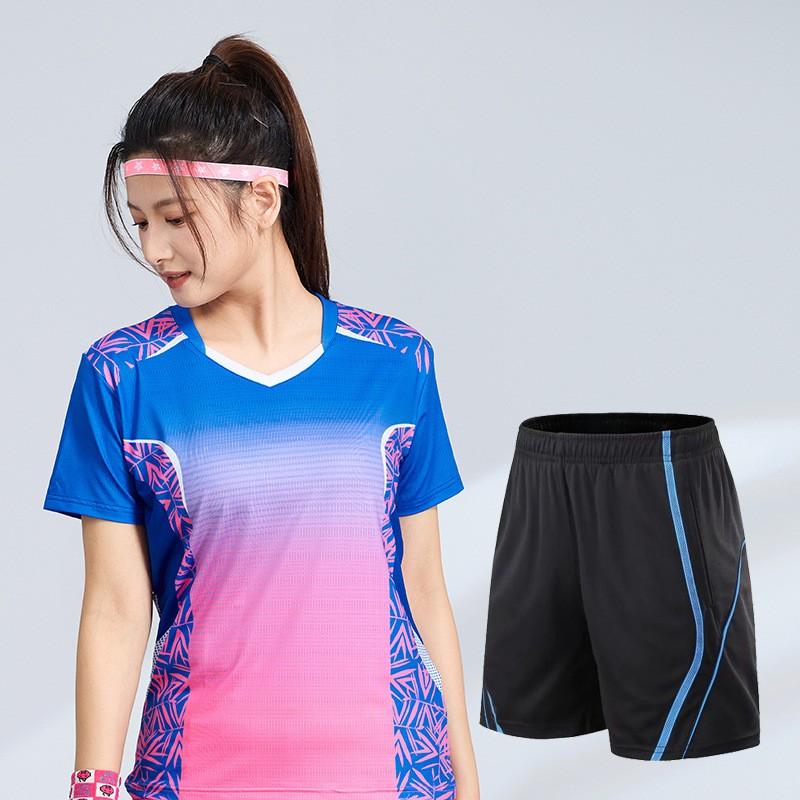 Kids Sports Shirts Shorts Set Quick Dry Athletic Wear Badminton Table Tennis