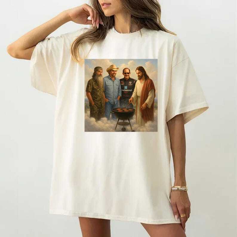 

The Real Gang Meetup In Heaven Phil Robertson Dale Earnhardt Toby Keith Shirt Unisex T-Shirt S