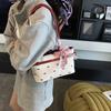Summer super fire pink bow portable pillow bag women's bag 2025 new high-end ballet style shoulder bag