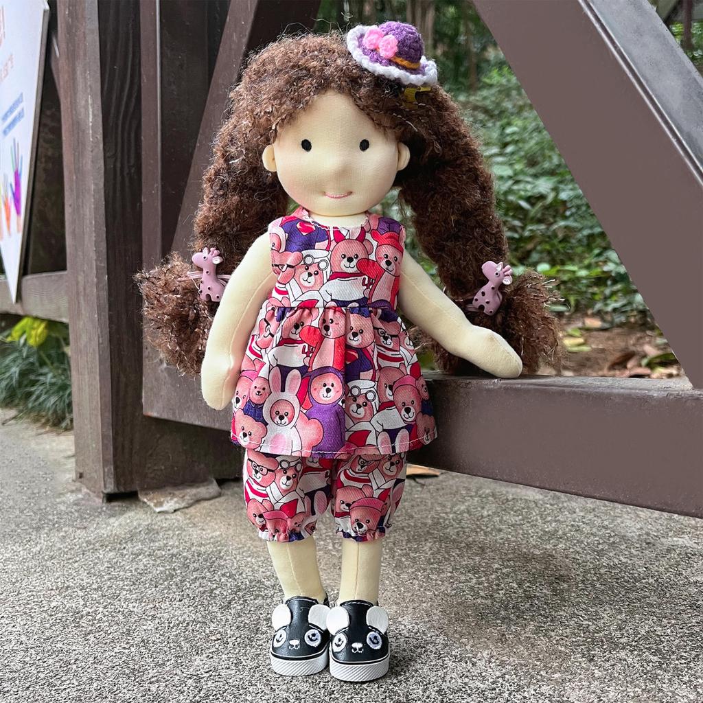 BlissfulPixie Waldorf Doll Cute Plush Toy for Perfect for Kids - Alice, Handmade, 30cm, Soft, Girls,