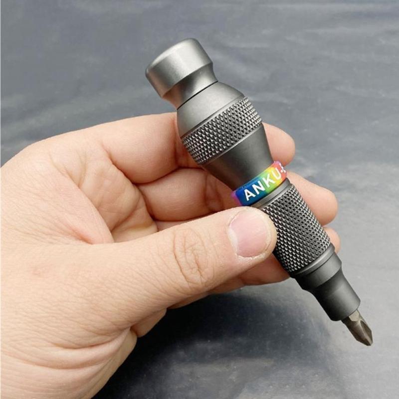 Heavy Duty Auto Locking 6.35 Magnetic Screwdriver Handle Full Aluminum Alloy Ergonomic Grip Suitable For Precise Tasks