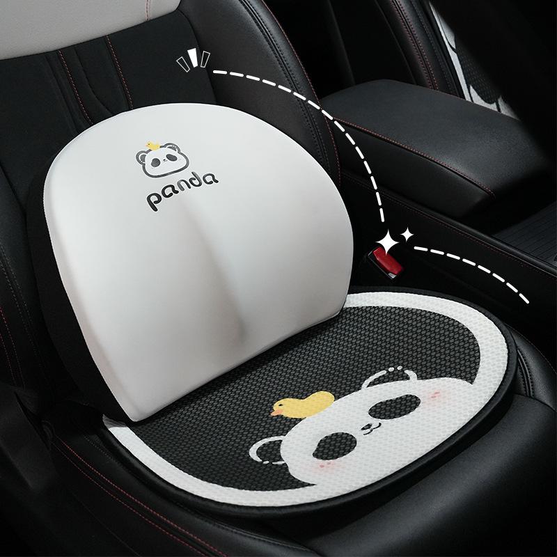 Blue Rain Honeycomb Panda Car Seat Cushion: Universal, High-End, All-Season Pad & Cover