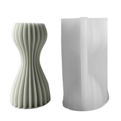 Schöne gestreifte Kerzenherstellung Silikonform Personalisiertes Heimdekoratives Aromatherapie-Kerzen Silikonform