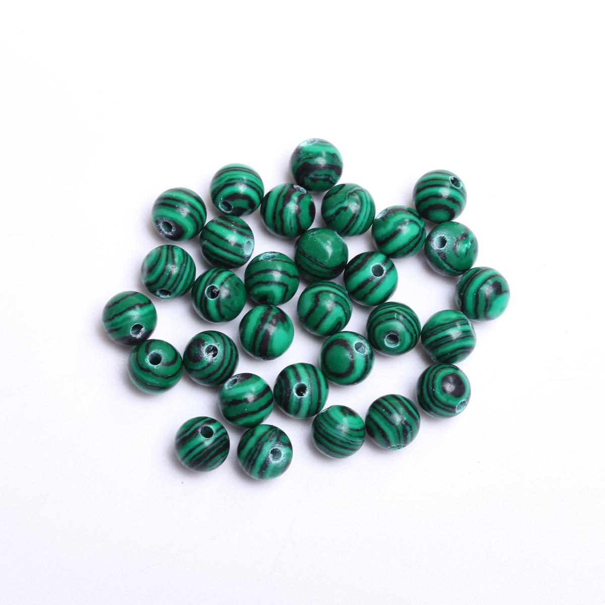 

40-20 шт. 4/6/8/10 мм драгоценный камень Павлин зеленый малахитовый камень натуральный камень круглые свободные бусины для изготовления ювелирных изделий DIY бусины аксессуары 6mm 30Pcs