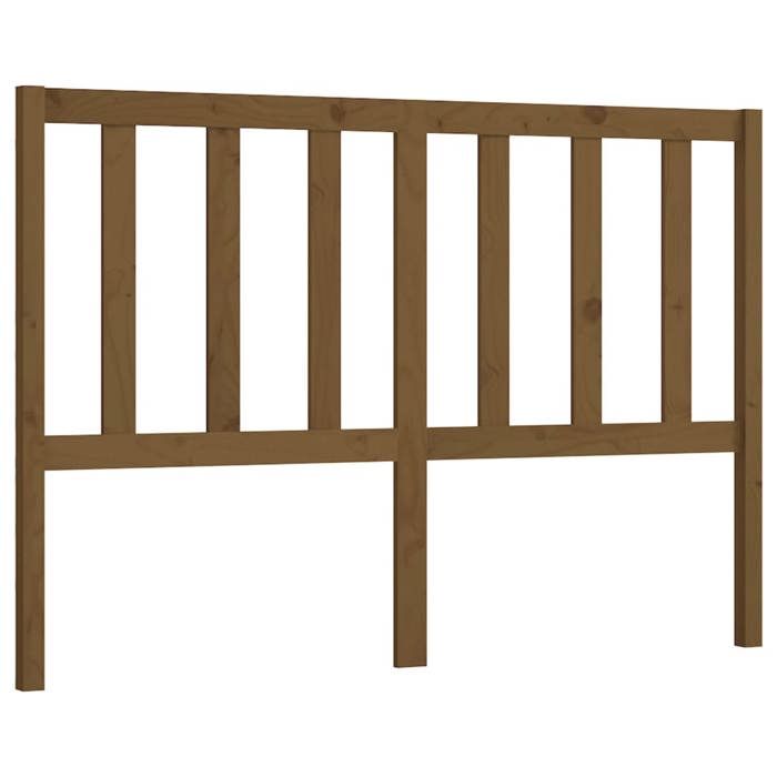 VidaXL Tête de Lit Meuble de Chambre à Coucher Tête de Cadre de Lit Accessoire de Lit Double Intérieur Marron Miel 126x4x100 817733