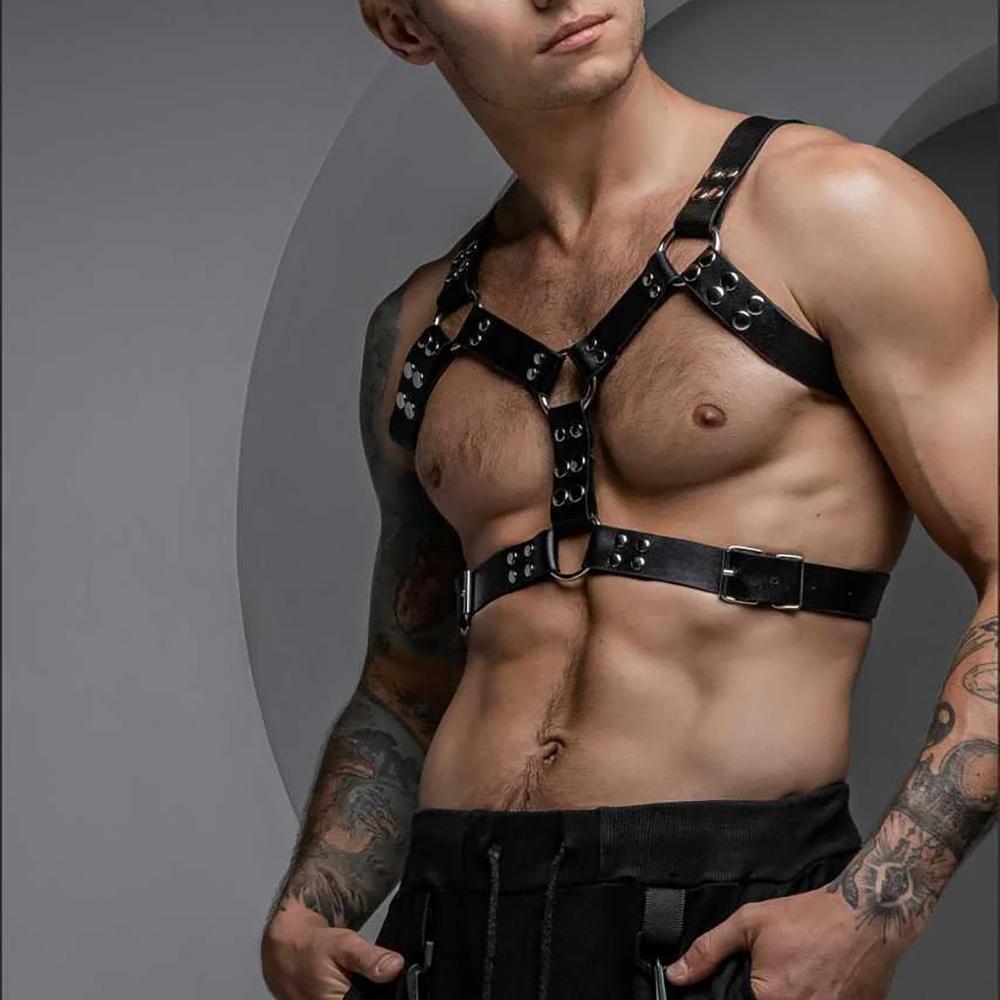 Men'S Leather Straps Adjustable For Daily Bdsm Accessories Sexy And Charming Clothing Accessories Holiday Party Matching