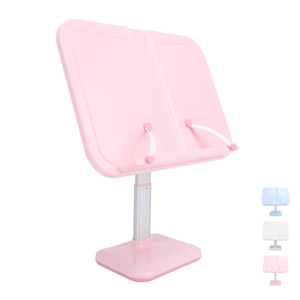 Adjustable Book Holder with Page Clips Multi Angle Adjustment Aluminum Children Reading Stand for La