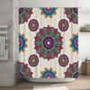 Decoratieve Douchegordijn Set Meerkleurig Mandala Bloemenpatroon, Polyester Stof Waterdicht Voor Badkamers 180 X 180Cm