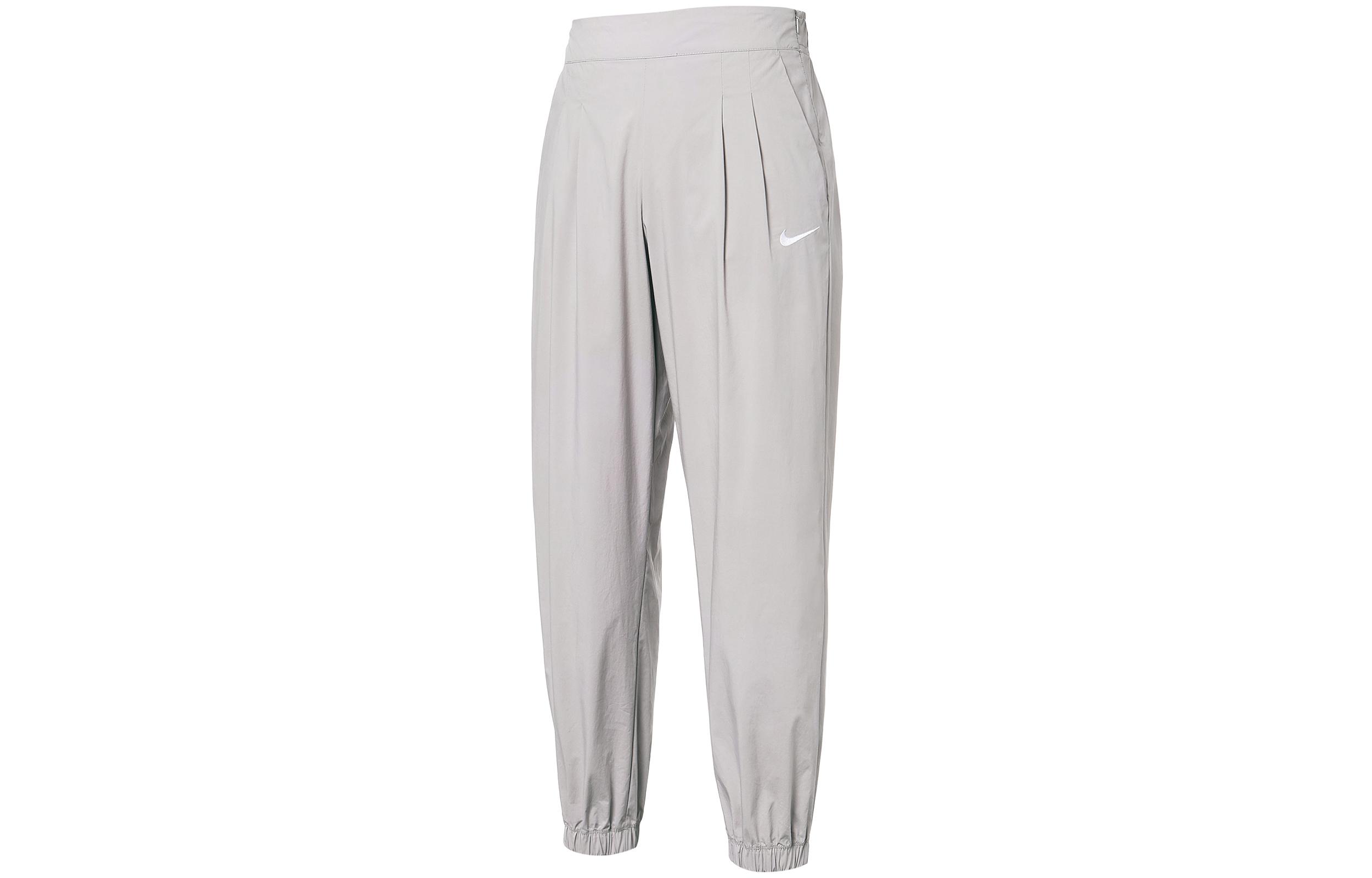 Nike Women ss Logo Print Mid-Rise Jogger Pants Gray DR6001-033 XL