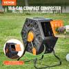 Compost Bin, 18.5-Gal Small Composting Tumbler, Compact Single Rotating Chamber with Sliding Door and Steel Frame, BPA Free Composter Bin Tumbler for
