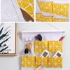 Seven Pocket Hanging Cotton And Linen Hanging Bag, Door Storage Hanging Bag, Bathroom Storage Bag, Fabric Storage Hanging Bag
