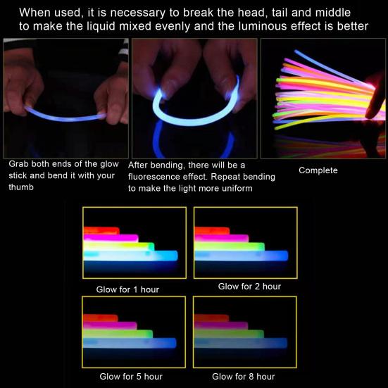 1 Set Glow Decorative Stick Kit Transformable Wearable Exciting Accessories for Glowing Nighttime Fun Stick Toys