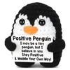 Hand-Knitted Penguin Wool Plush Ornament with Positive Energy Card