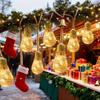 Vintage Hemp Rope Solar String Lights Outdoor, Waterproof Garden Decor Fairy Light for Patio Gazebo Fence Yard
