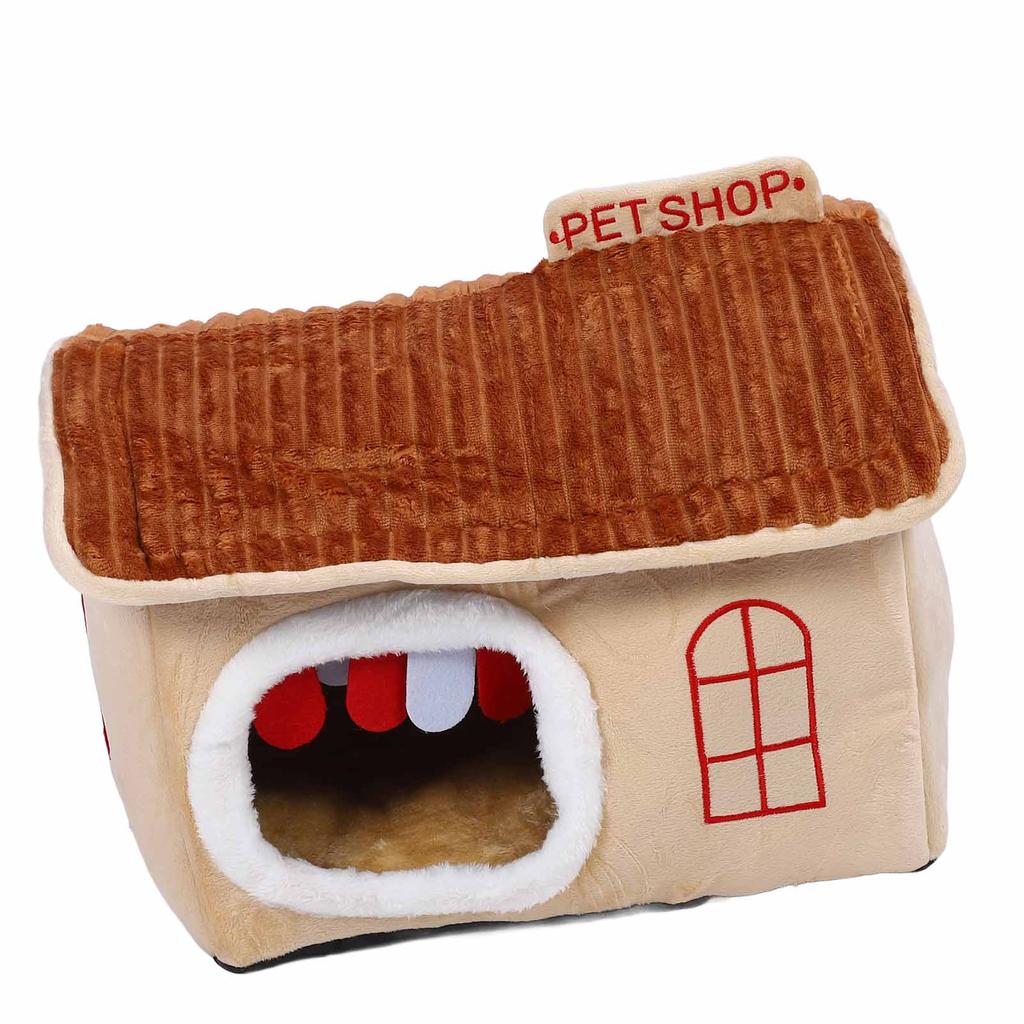 Hundehütte für den Innenbereich Abnehmbar Waschbar Weich Erhöhter Komfort Winter Warm Katzenhaus für Klein Mittel