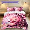 Game Role Naruto Duvet Cover Set - 3pcs Polyester Bedding Set with Digital Print, All-Season Cozy Bedroom Accessory