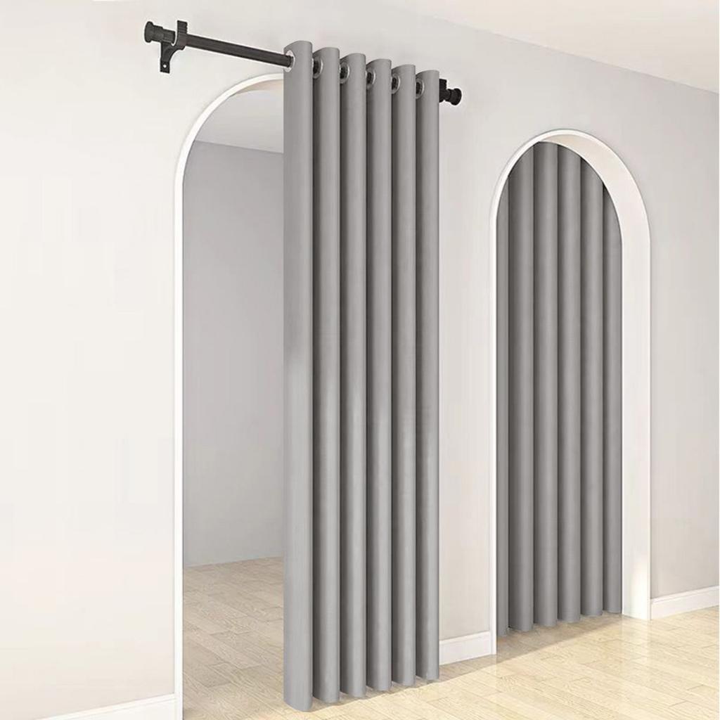 High-Precision Curtain Finished Curtain Fabric Solid Color Heat Insulation Window + Shading