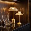 Dimmable Cordless Desk Lamp Gold Rechargeable Lamp American Style Ambient Light  Outdoor