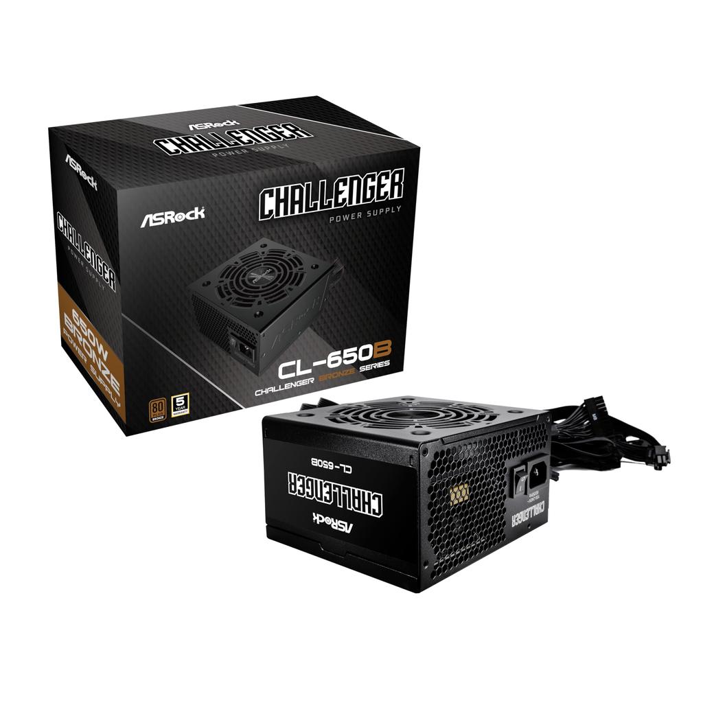 ASRock Challenger Standard Model PC Power Supply Unit 650W Compatible 80PLUS Bronze ATX Direct Connection Cable PCIe5.1 2.52 CL-650B